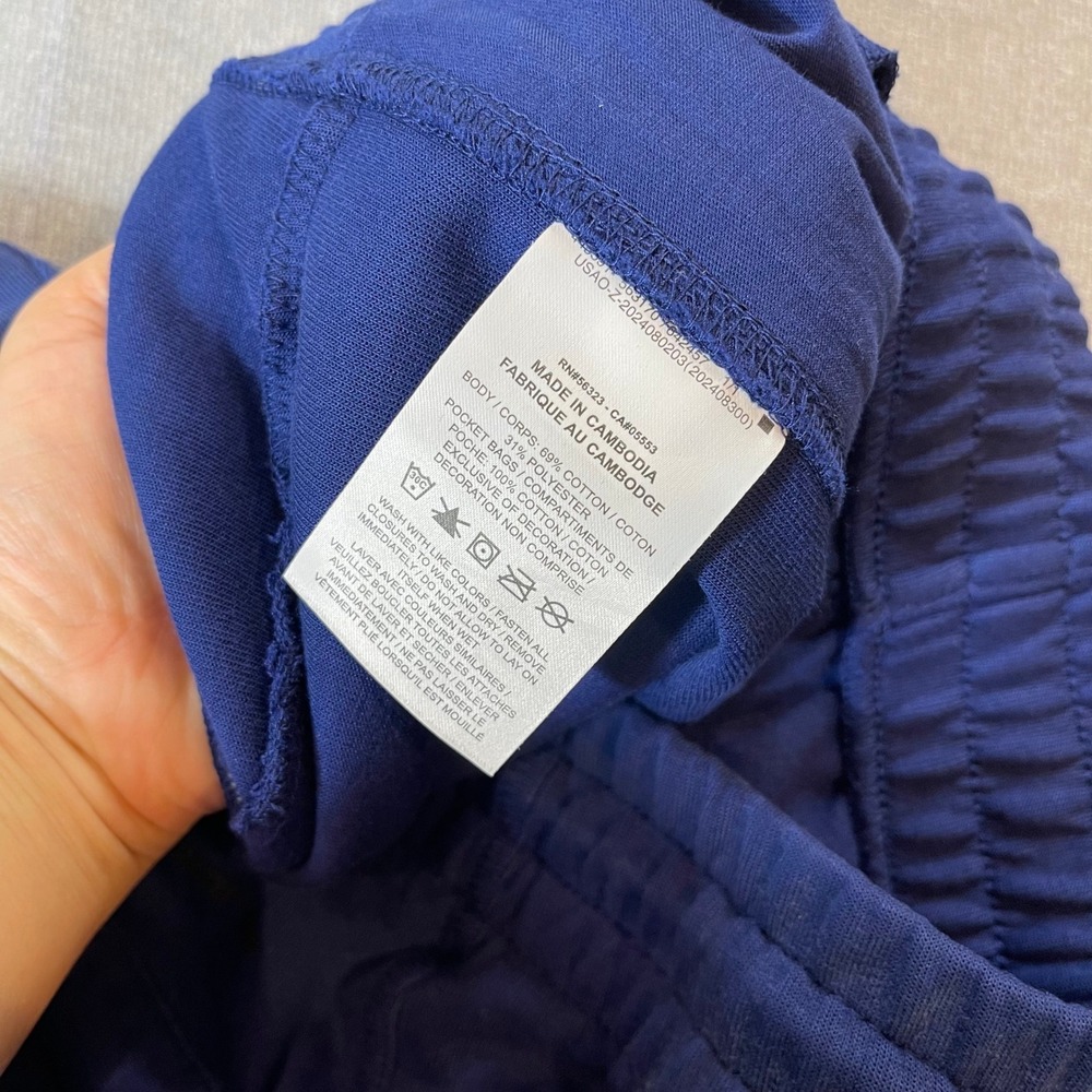 Jordan Sport Dri-FIT Mens Fleece Pants Navy Blue Wide Leg L-Tall HQ8692-492 NEW - Picture 4 of 10
